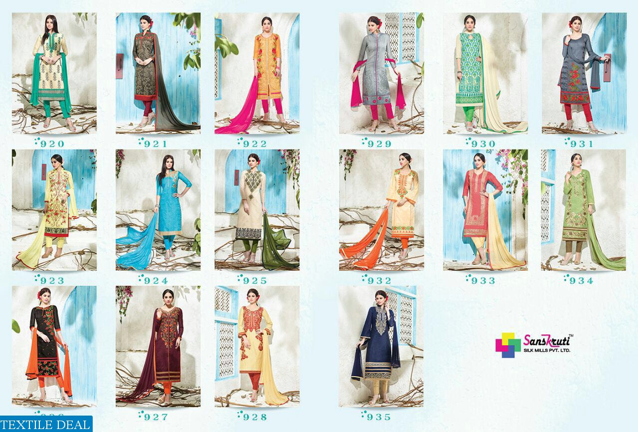 sanskruti samira Wholesale pure chanderi dress material